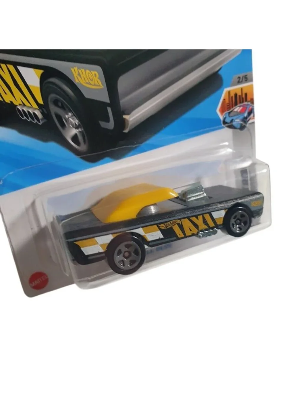 Hot Wheels Small Bloc HW Metro Black Yellow Taxi Theme Collectible 7/250 2/5